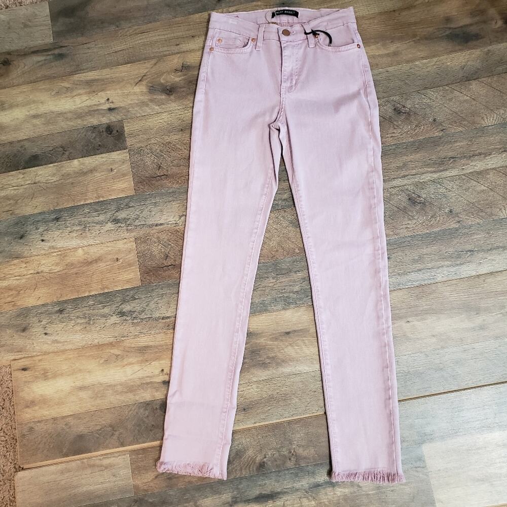 NEW Angry Rabbit Mid Rise Dusty‎ Rose Skinny Denim Jeans Multiple Sizes - Picture 2 of 9
